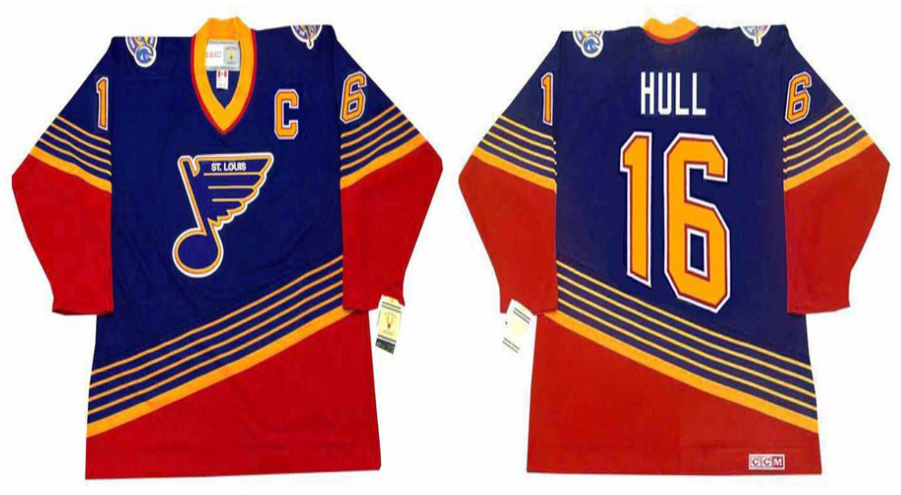 2019 Men St.Louis Blues #16 Hull Blue CCM NHL jerseys